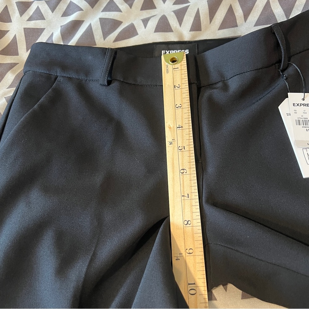 Express Supersoft Twill Stretch Black Low Rise Bootcut Pants NWT Size 6 Short - Picture 13 of 15